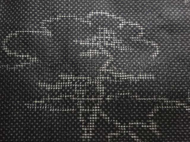 JAPANESE KIMONO / ANTIQUE KIMONO / SILK / DORO OSHIMA TSUMUGI / WOVEN SCENERY OF TREES / 5MARUKI